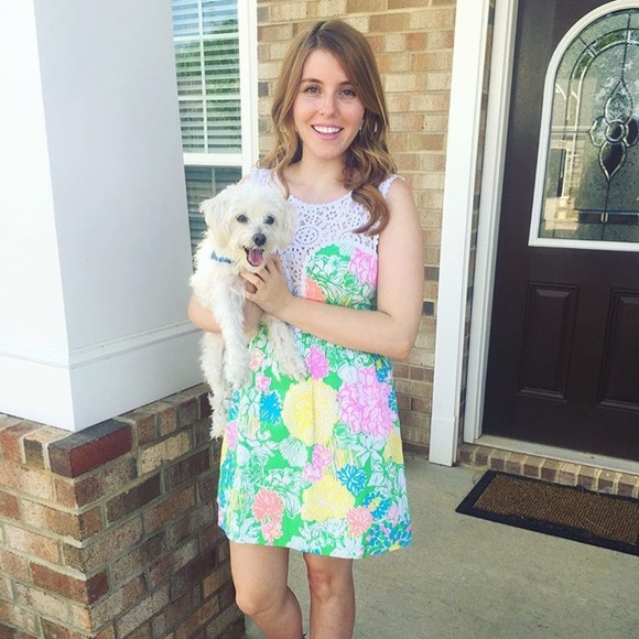 EUC Lilly Pulitzer Reagan Dress in Hibiscus Stroll - Picture 7 of 7